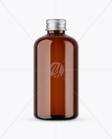 Amber Glass Bottle Mockup