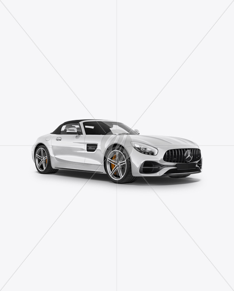 Mercedes AMG GT Roadster Mockup - Half Side View