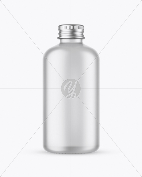 Frosted Glass Water Bottle Mockup Frosted Glass Water Bottle Mockup
