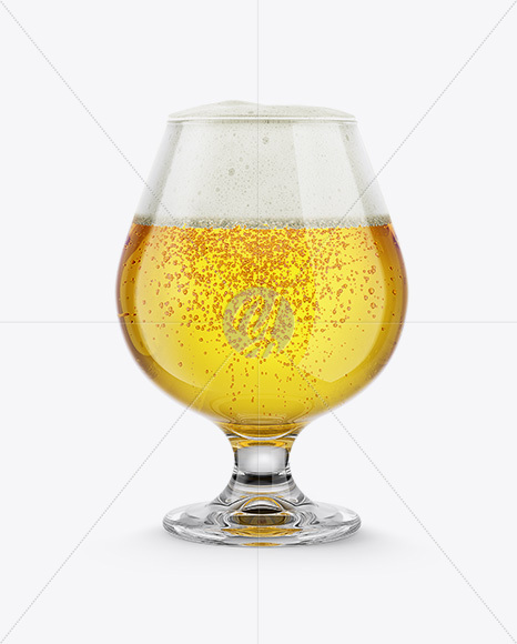 Snifter Glass With Pilsner Beer Mockup