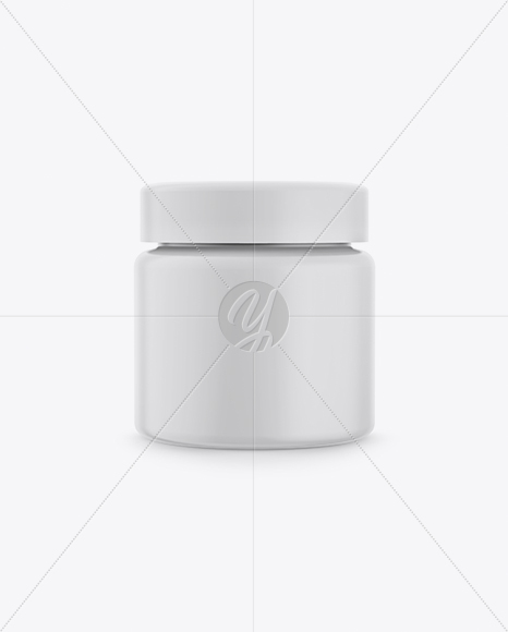 Matte Cosmetic Jar Mockup - Front View