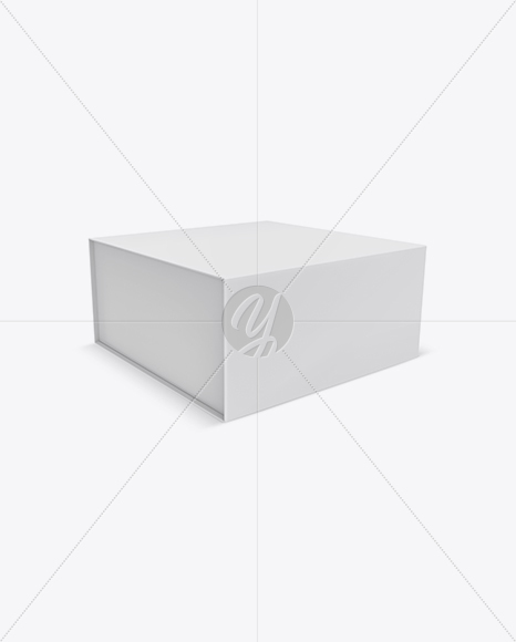 Matte Paper Box Mockup - Half Side View (High-Angle Shot)