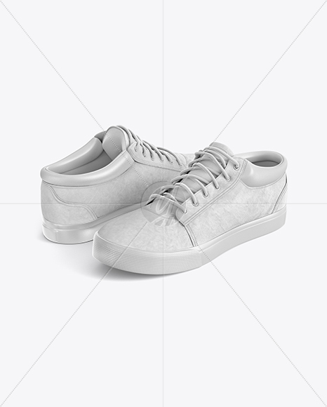 Two Sneakers Mockup - Half Side View