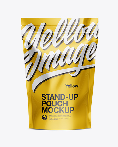 Glossy Stand Up Pouch with Zipper Mockup - Stand+Up+Pouch+with+Zipper+Mockup+Set+in+Packaging+Mockups+...