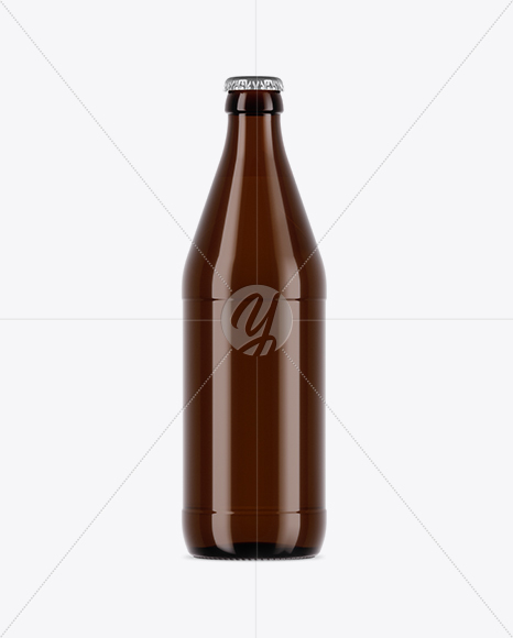 Amber Beer Bottle Mockup