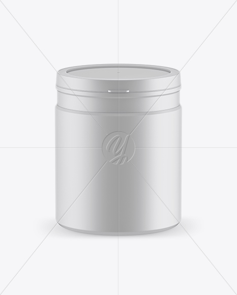 Matte Protein Jar Mockup (High-Angle Shot)