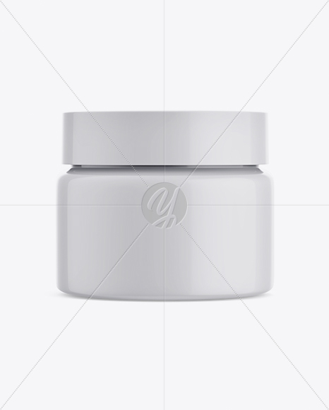 Matte Cosmetic Jar Mockup - Front View