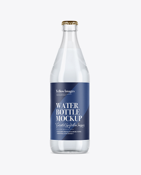 Clear Glass Water Bottle Mockup - Download+500ml+Clear+Glass+Water+Bottle+Mockup+PSD