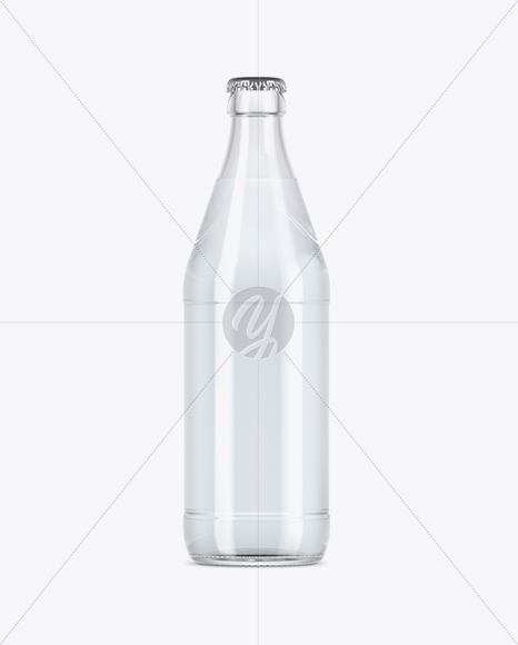 Clear Glass Water Bottle Mockup Clear Glass Water Bottle Mockup