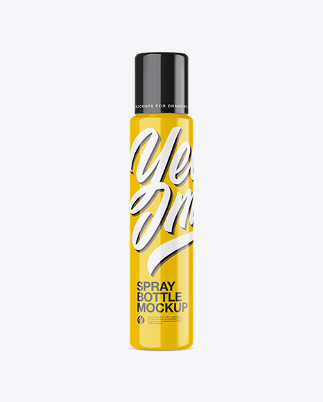 Glossy Spray Bottle Mockup