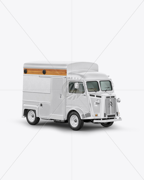 Citroen Hy Van Food Truck Mockup - Half Side View