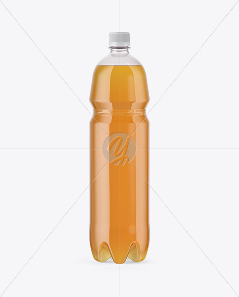 1,5L PET Bottle with Apple Juice Mockup