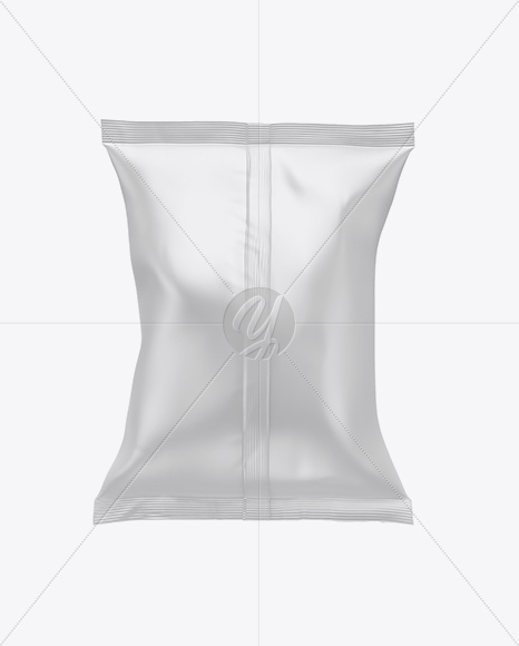 Matte Snack Package Mockup - Back View Matte Snack Package Mockup - Back View