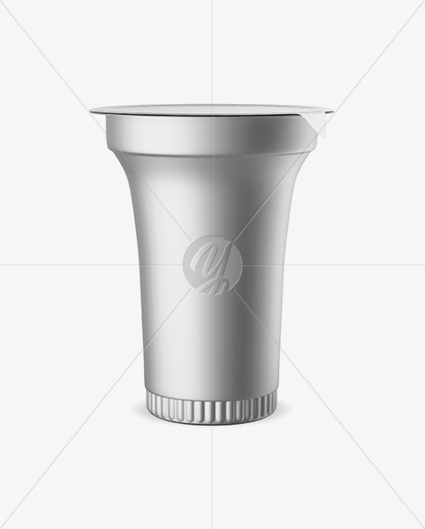 Metallic Sour Cream Cup Mockup - Free Download Images High Quality PNG