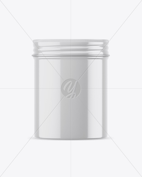 Glossy Round Tin Box Mockup