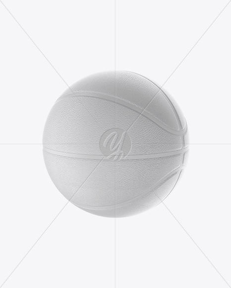 Leather Basketball Ball Mockup - Half Side View