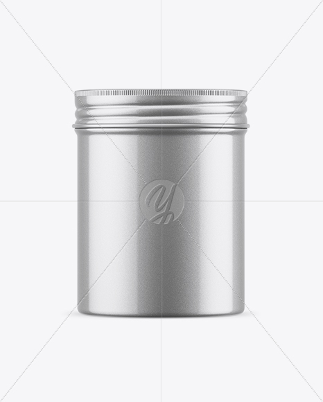 Metallic Round Tin Box Mockup