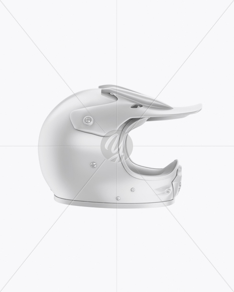 Motocross Helmet Mockup - Side View