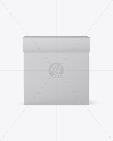 Matte Square Box Mockup - Front View