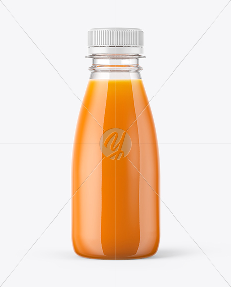 Carrot Juice Bottle Mockup