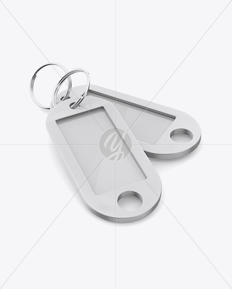 Two Matte Key Tags Mockup