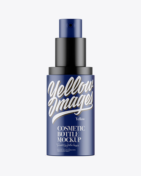 Matte Cosmetic Spray Bottle Mockup - Front View