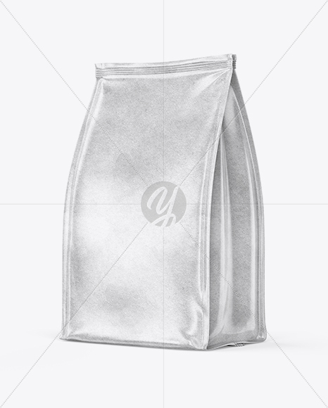 Kraft Paper Food Bag Mockup - Half Side View