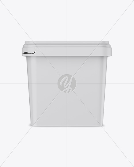 Matte Plastic Container Mockup - Front View