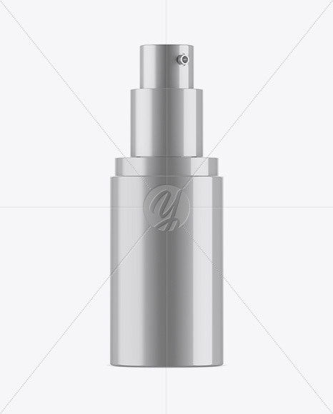 Metallic Cosmetic Spray Bottle Mockup - Half Side View
