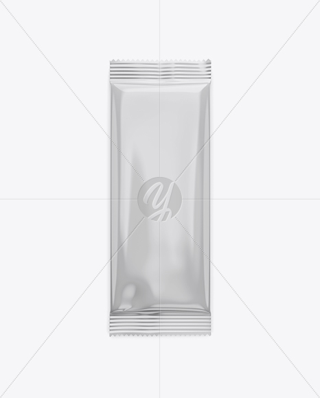 Glossy Snack Pack Mockup - Front View