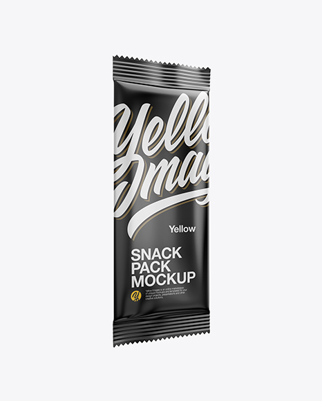 Matte Snack Pack Mockup - Half Side View - Marshmallows+bag+snack+pack+matte