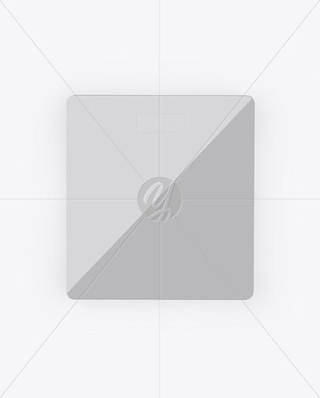 Glossy Bathroom Scales Mockup - Top View Glossy Bathroom Scales Mockup - Top View