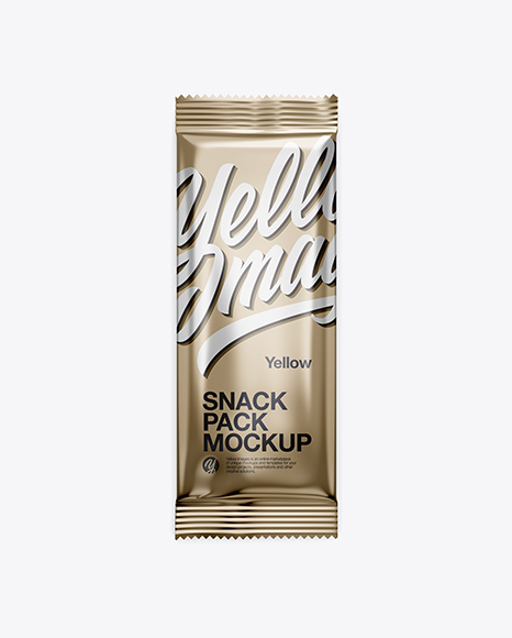 Metallic Snack Pack Mockup - Front View