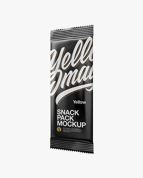 Matte Snack Pack Mockup - Half Side View - Marshmallows+bag+snack+pack+matte