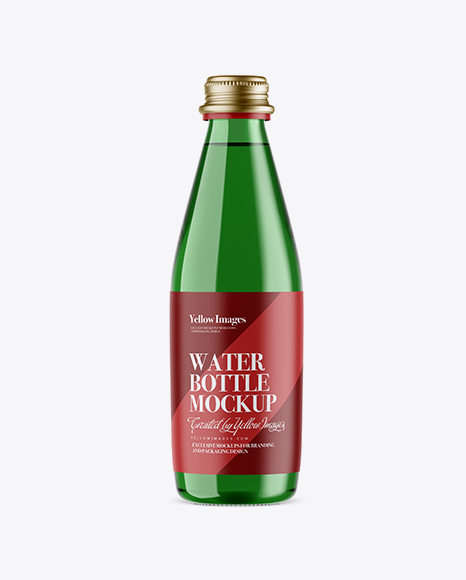 Green Glass Water Bottle Mockup - Download+Green+Glass+Water+Bottle+Metal+Cap+Mockup+PSD+...