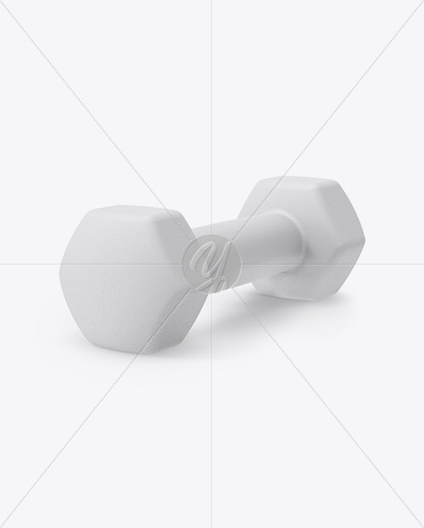 Textured Dumbbell Mockup - Half Side View