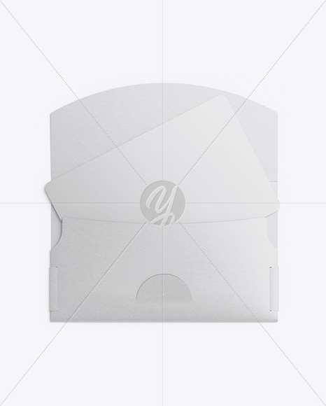 Gift Card in Envelope Mockup - Top View