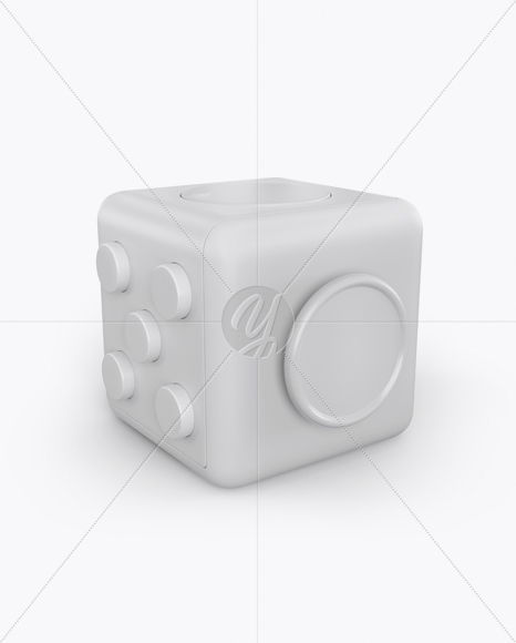 Fidget Cube Mockup - Half Side View