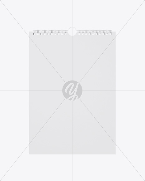 Textured Monthly Wall Calendar Mockup - Front View