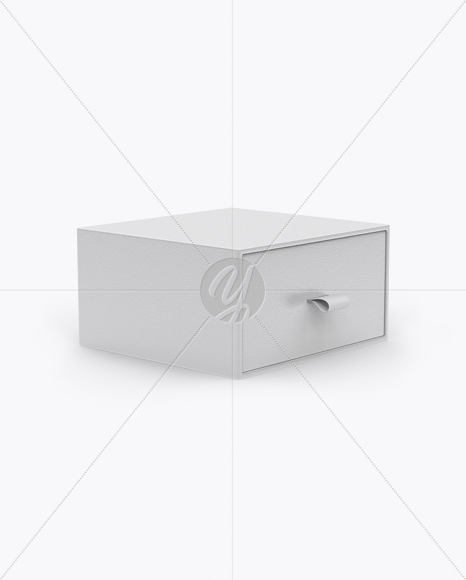 Textured Gift Box Mockup - Half Side View