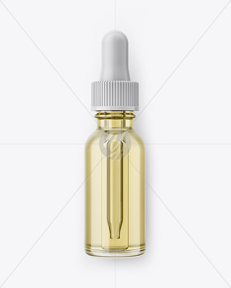 Lying Dropper Bottle Mockup - Top View