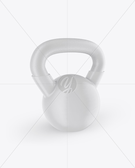 Glossy Vinyl Coated Cast Iron Weight Mockup - Half Side View Glossy Vinyl Coated Cast Iron Weight Mockup - Half Side View