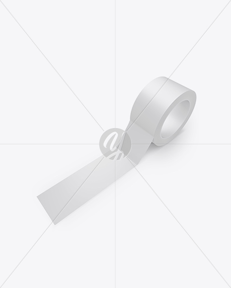 Matte Duct Tape Mockup - Half Side View (High-Angle Shot)