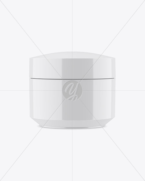 Glossy Cosmetic Jar Mockup