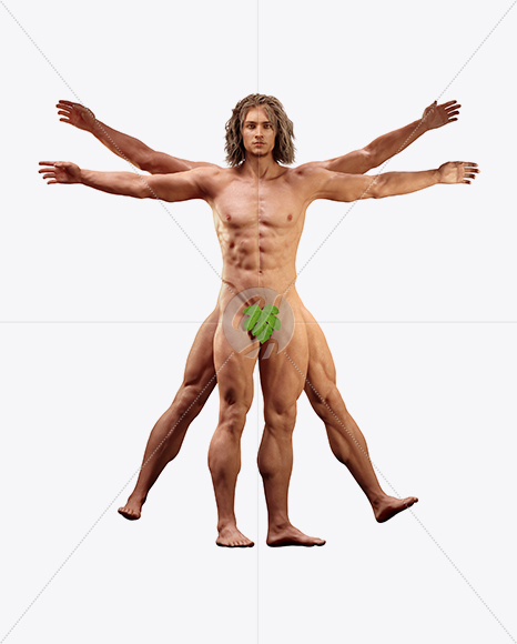 Vitruvian Man Mockup