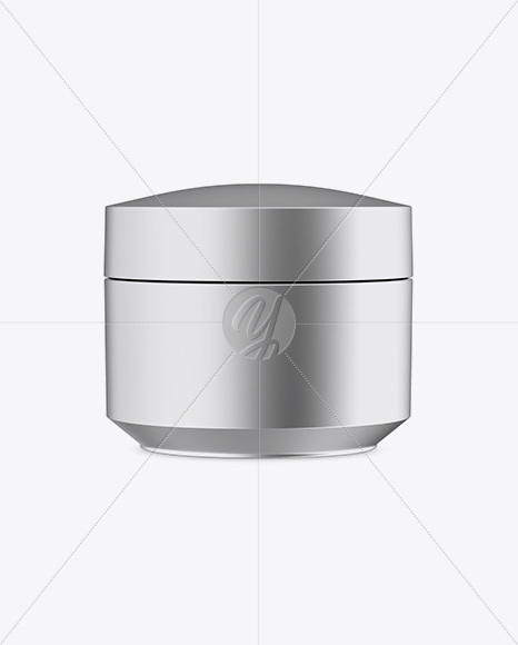Metallic Cosmetic Jar Mockup Metallic Cosmetic Jar Mockup