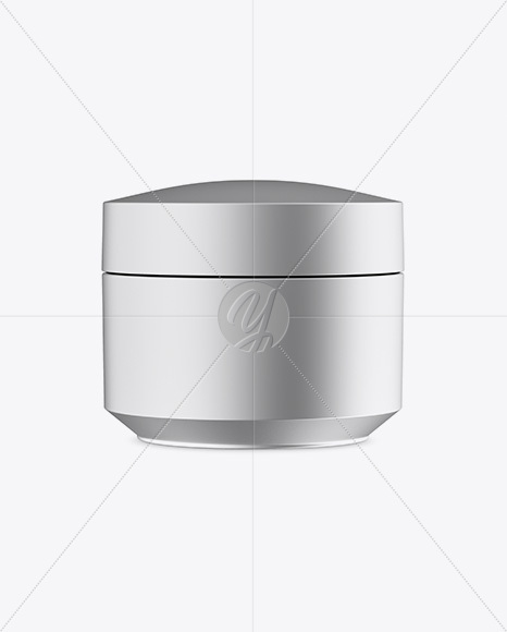 Matte Metallic Cosmetic Jar Mockup Matte Metallic Cosmetic Jar Mockup