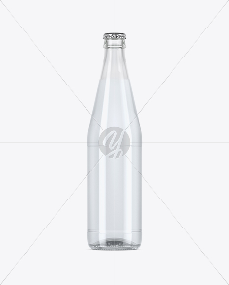 Clear Glass Water Bottle Mockup