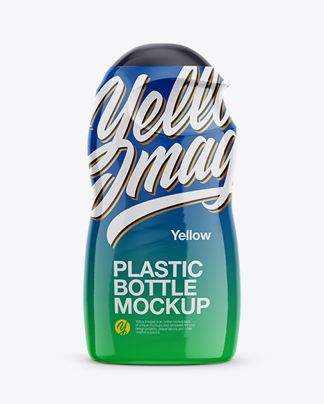 Plastic Bottle With Shrink Sleeve Mockup