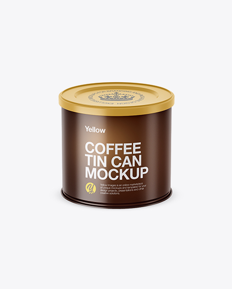 Matte Coffee Tin Can Mockup (High-Angle Shot) - Matte+Round+Tin+Box+Mockup+(High-Angle+Shot)+in+Can+...